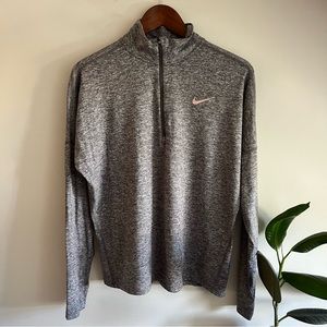 Nike Running Dri-Fit 3/4 Zip | Gray | Large
